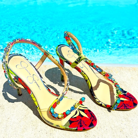 Jessica Simpson Jaycin High Heel in Black Blossom - Picture 8 of 11